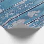 Aquamarin-braune Holzpappe Geschenkpapier (Ecke)