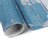 Aquamarin-braune Holzpappe Geschenkpapier (Rolleneckpunkt)