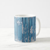 Aquamarin-braune Holzpappe Kaffeetasse (VorderseiteRechts)