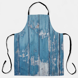 Aquamarin-braune Holzpappe Schürze