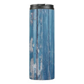 Aquamarin-braune Holzpappe Thermosbecher (Rückseite)