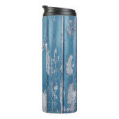 Aquamarin-braune Holzpappe Thermosbecher (Nach rechts gedreht)