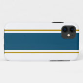Aquamarin-braune Racingstreifen am Schwarzen Ozean Case-Mate iPhone Hülle (Rückseite (Horizontal))