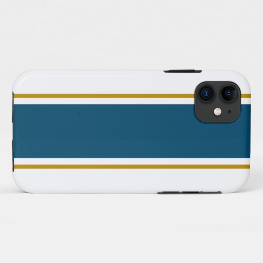 Aquamarin-braune Racingstreifen am Schwarzen Ozean Case-Mate iPhone Hülle (Rückseite (Horizontal))