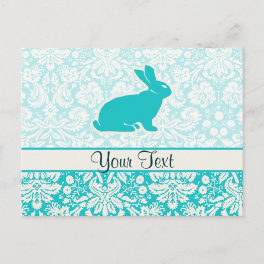 Aquamarin Bunny Postkarte (Vorderseite)