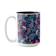 Aquamarin & Burgund Blume Elegante