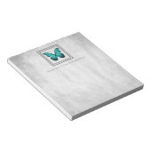 Aquamarin Butterfly Personalisiert Notepad Notizblock (angewinkelt)