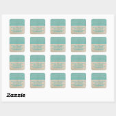 Aquamarin Chic Zickzack Save the Date Stickers (Blatt)