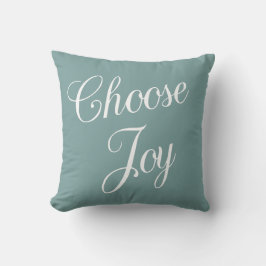 Aquamarin Choose Joy Bible Verse Kissen