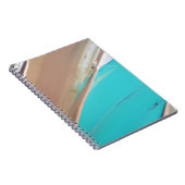 Aquamarin Chrome Abstrakt Retro Shine Notebook Notizblock (Rechte Seite)