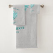 Aquamarin Conch Muschel Badetuch Set (Insitu)