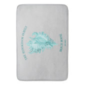 Aquamarin Conch Muschel Bath Mat Badematte (Vorderseite Vertikal)