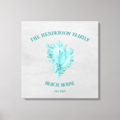 Aquamarin Conch Muschel Canvas Print Leinwanddruck (Vorderseite)