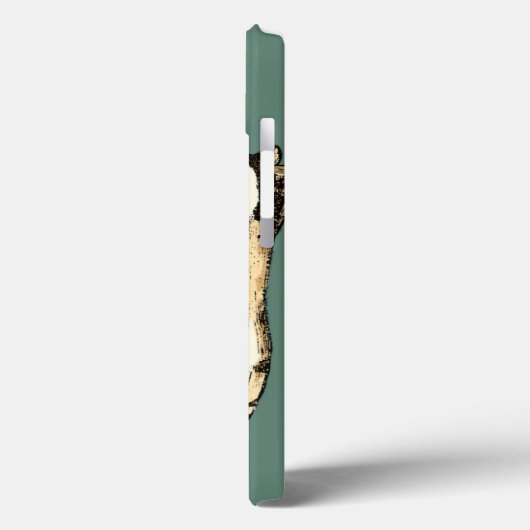 Aquamarin Conch-Muschel Case-Mate iPhone Hülle (Rückseite / Links)