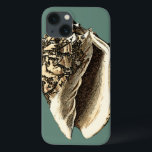 Aquamarin Conch-Muschel Case-Mate iPhone Hülle<br><div class="desc">In this beautiful, classic black and white conch shell, you can see the shading of a natural seashell very sharp and clear. You can image yourself at the beach hunting for shells or playing in the sand. Get this nautical styled teal conch shell art on your favorite products today!</div>