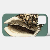 Aquamarin Conch-Muschel Case-Mate iPhone Hülle (Rückseite (Horizontal))