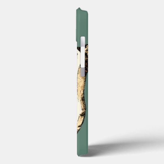 Aquamarin Conch-Muschel Case-Mate iPhone Hülle (Rückseite / Links)