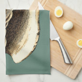 Aquamarin Conch-Muschel Handtuch (Viertel Falte)