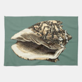 Aquamarin Conch-Muschel Handtuch (Horizontal)