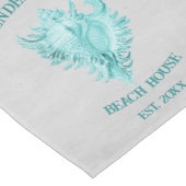 Aquamarin Conch Muschel Kurz Table Runner Kurzer Tischläufer (Ecke)