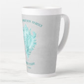 Aquamarin Conch Muschel Latte Tasse (Rechte Ecke)