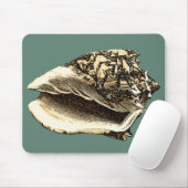 Aquamarin Conch-Muschel Mousepad (Mit Mouse)