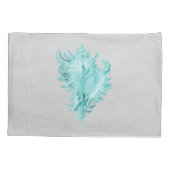 Aquamarin Conch Muschel Pillow Case Kissenbezug (Rückseite)