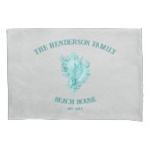 Aquamarin Conch Muschel Pillow Case Kissenbezug (Vorderseite)