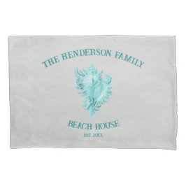 Aquamarin Conch Muschel Pillow Case Kissenbezug