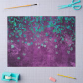 Aquamarin Confetti auf Lila Decoupage Seidenpapier (Basteln)