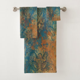 Aquamarin Cooper Patina Badhandtuch Set