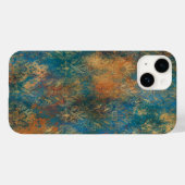 Aquamarin Cooper Patina Case-Mate iPhone Hülle (Rückseite (Horizontal))