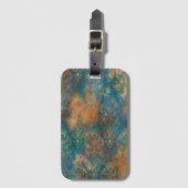 Aquamarin Cooper Patina Gepäckanhänger (Vorderseite Vertikal)