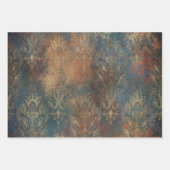 Aquamarin Cooper Patina Geschenkpapier Set (Vorderseite 3)