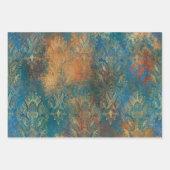 Aquamarin Cooper Patina Geschenkpapier Set (Vorderseite 2)