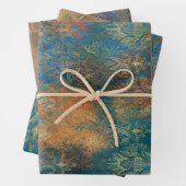Aquamarin Cooper Patina Geschenkpapier Set (Beispiel)