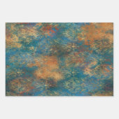 Aquamarin Cooper Patina Geschenkpapier Set (Vorderseite)