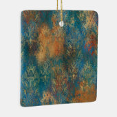 Aquamarin Cooper Patina Keramikornament (Rechts)