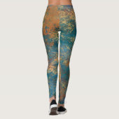 Aquamarin Cooper Patina Leggings (Rückseite)