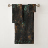 Aquamarin Cooper Patina Metallic Badhandtuch Set (Insitu)