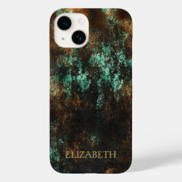 Aquamarin Cooper Patina Metallic Case-Mate iPhone 14 Hülle