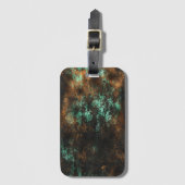 Aquamarin Cooper Patina Metallic Gepäckanhänger (Vorderseite Vertikal)