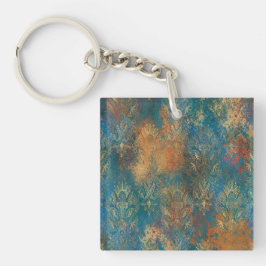 Aquamarin Cooper Patina Schlüsselanhänger