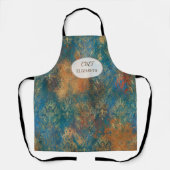 Aquamarin Cooper Patina Schürze (Vorderseite)