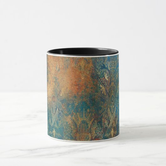 Aquamarin Cooper Patina Tasse (Zentrum)