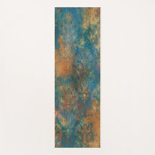 Aquamarin Cooper Patina Yogamatte (Vorderseite)