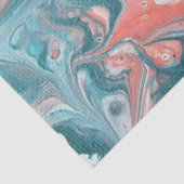 Aquamarin Coral Blue White Abstrakt Decoupage Seidenpapier (Detail)