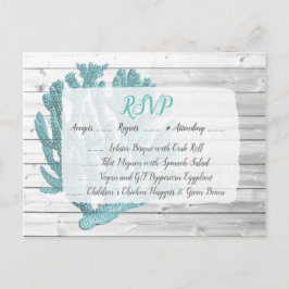 Aquamarin Coral UAWG Wedding Postcard Postkarte