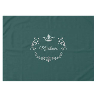 Aquamarin Crown Wappen Personalisiert Tischdecke