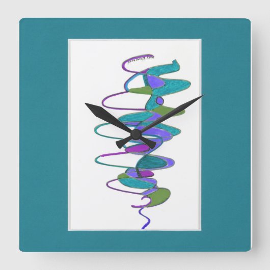 Aquamarin-Cyclone-benutzerdefinierte Uhr (Vorderseite)